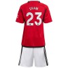 Dječji - Dres + Kratke Hlače Manchester United Shaw 23 Domaći 23/24